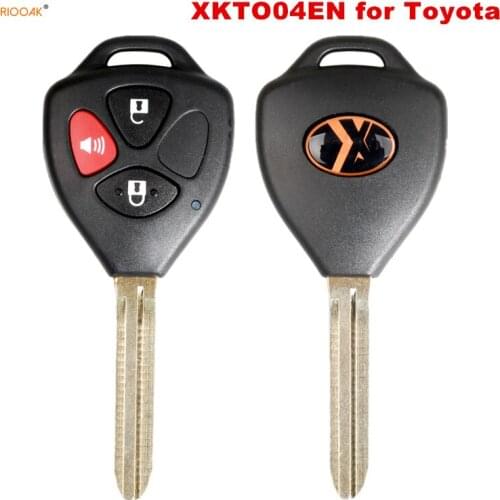 RIOOAK 10PCS/LOT Xhorse XKTO04EN Wire Universal Remote Key for Toyota Style 3 Buttons for VVDI VVDI2 Key Tool toyota key