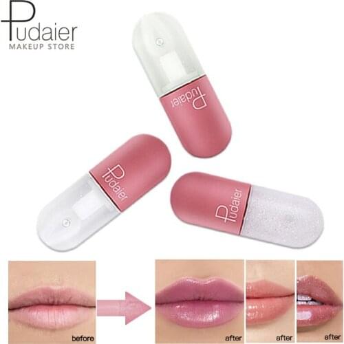 Pudaier Lip enhancement Lipstick lip plumber Volumising Lip Lipsticks Color changing moisturizing glitter lipstick Lip repair