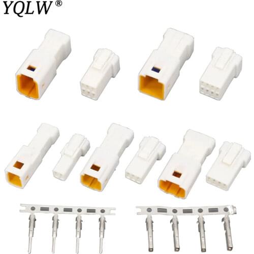 1 Set JST Type Automotive Connectors JST02R-JWPF-VSLE 2/3/4/6/8 Pin Waterproof Connectors Male and Female Butt Plugs