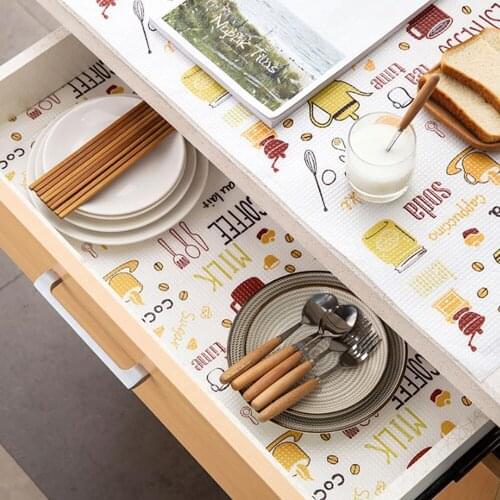 1 Roll Kitchen Table Mat Drawers Cabinet Shelf Liners Flamingo Cupboard Placemat Waterproof Oil proof Shoes Cabinet Mat