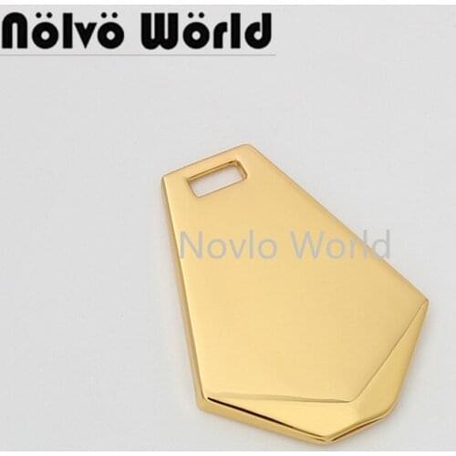 10-50pcs 4 colors 48*37mm Customize Leather Bag Polygonous Tags /Leather Luggage big tags / Personalized baggage heavy tag