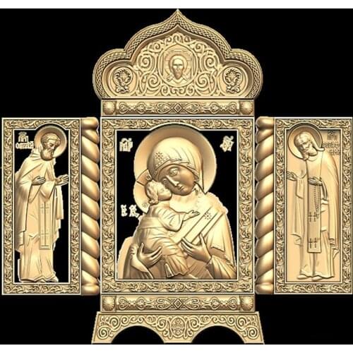 3d model STL relief for cnc STL format Religion 3d model stl relief artcam vectric aspire Ikonostas