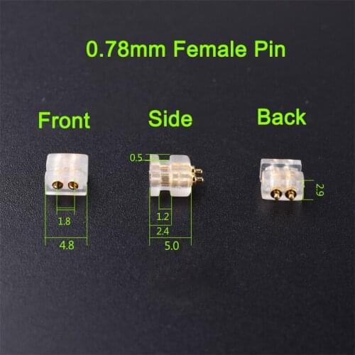 6Pcs/Lot 0.78mm Female Pin for DIY W4R UE UM QDC Earphone Accessories In-Ear Monitor Female Socket Jack Plug Pin