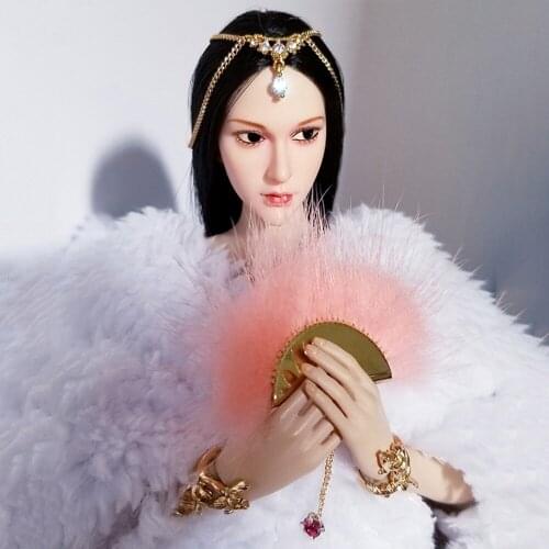 1:6 Soldiers Female Body Accessories Headdress Feather Fan Ancient Scene for 12 inch Action Figure