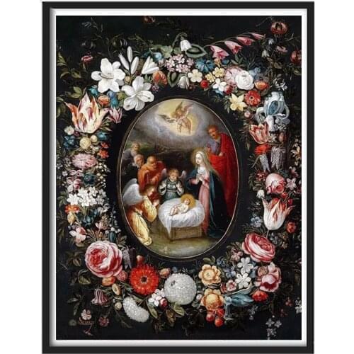 5D Diy Diamond Painting Birth of jesus Religion Diamond Embroidery Beads Diamond Mosaic Full Square New Arrival Home Decor A2270