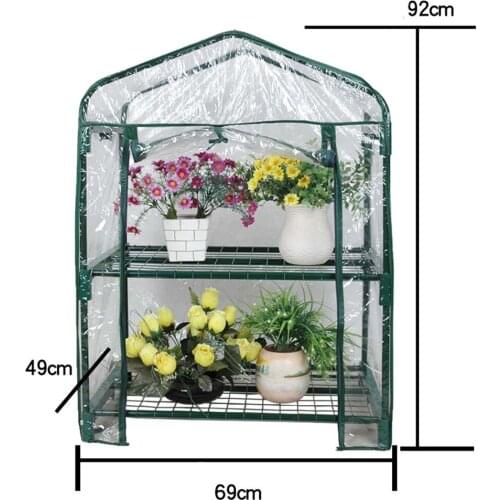 4 Sizes Waterproof Multi-Tier Portable Greenhouse PVC Cover Anti-dust Garden Plants Flower House Corrosion-resistant Cover