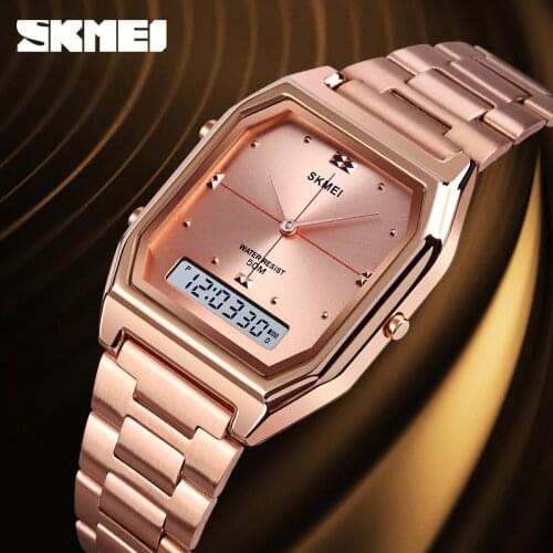 SKMEI Men Watch Fashion Digital And Pointer Sport Watch 50M Waterproof Chrono Electronic Wristwatch Business Outdoor Mens Watch