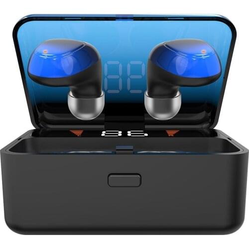 ES01 TWS Stereo Bluetooth Earphone Wireless Portable Three-Power With Digital Display Touch Earbuds Waterproof Headsets