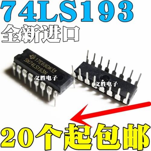 HD74LS193P 74LS193 SN74LS193N DIP16 Dual-clock reversible counter chip Encapsulation dip16 into double clock reversible counte
