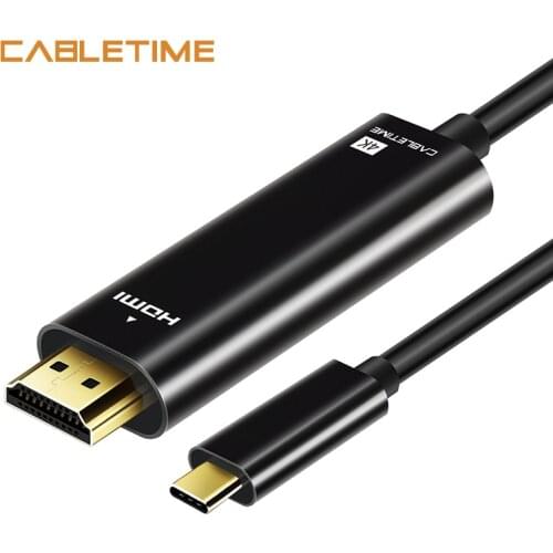 CABLETIME USB C to HDMI Cable 4K 60Hz Type C DP Adapter for Samsung Galaxy S9/S8 Huawei USB-C DP Cable for MacBook N105