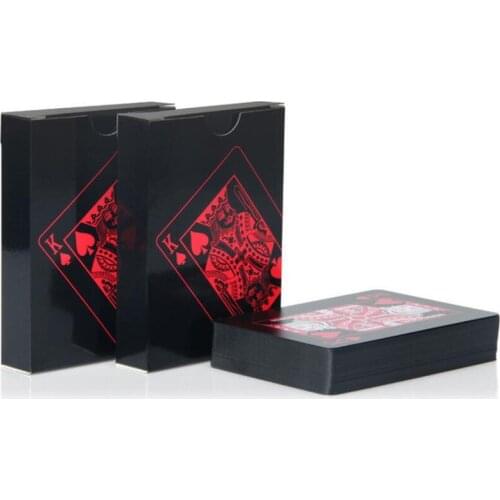 54Pcs/Set Waterproof Gold Sliver Red Poker Table Game Playing Card Collection Poker Table Game Playing Card Collection Poker