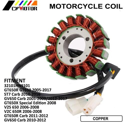 Motorcycle Generator Stator Coil Assembly Kit For GT650X V2S GV GT 650 V2C 650R GV650R Carb GV650 GT650R GT650 ST7 ST 2005-2017