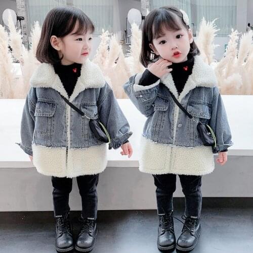Lambswool Jacket Spring Autumn Coat Outerwear Top Children Clothes School Kids Costume Teenage Girl Clothing High Quality