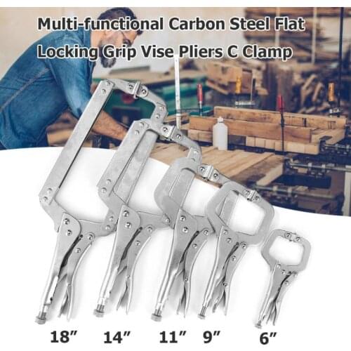 Alloy Steel C Clamp Vise Grip Locking Welding Quick Pliers Pincers Tongs Forceps Wood Tenon Hand Tools
