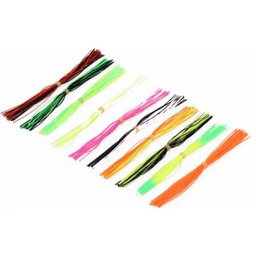 50%HOT 300Pcs Silicone Line Squid Skirts Artificial Bait Fishing Tackle Accessories