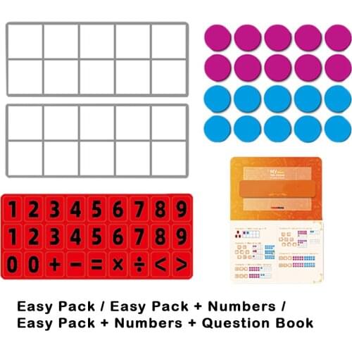 Montessori Magnetic Ten-Frame Classroom Math Manipulative Counting Home School Number Blocks Toy for Kindergarten Kids