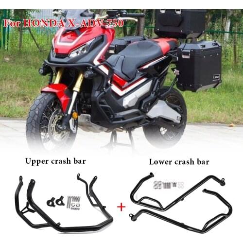 Motorcycle Upper+Lower Crash Bar Engine Guard Frame Protector for Honda X-ADV X ADV 750 2017 2018 2019 2020 Full Set
