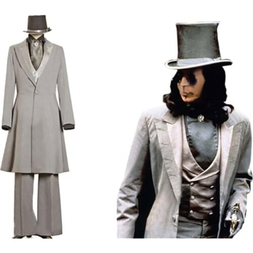 CosplayDiy Mens Costume Movie Dracula Victorian Gothic Cosplay The Vampire Dracula Trench Coat for Halloween Cosplay Party