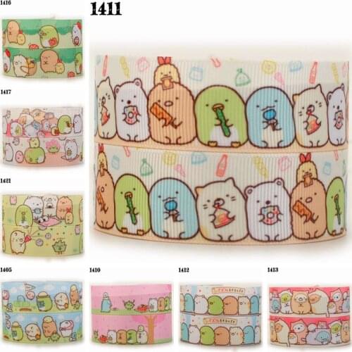New 10yards 7/8 " 22 mm Japanese cartoon sumikko gurashi ribbon pattern printed grosgrain ribbon
