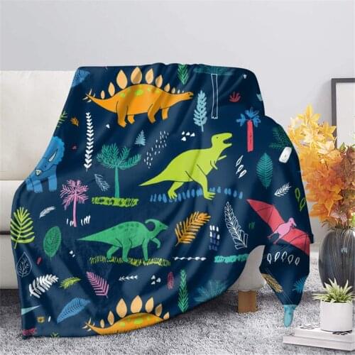 3D Cute Cartoon Dinosaur Print Blanket Soft Warm Throw Ligtweight Blanket For Kids Gift Couch Sofa Bed Kids Weighted Blanket