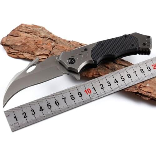 Outdoor folding knife G10 Handle Mini outdoor self defense knife camping tool Pocket knife Free shipping