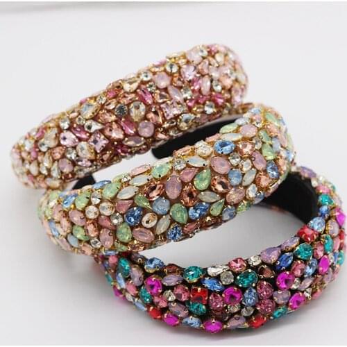 Headband Womens Hairband Jewelled Baroque Embellished Tiara Crown Rhinestone