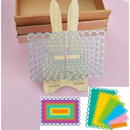 DIY scrapbook New rectangular lace background Metal scrapbook Photo album decorative embossed DIY Paper Card