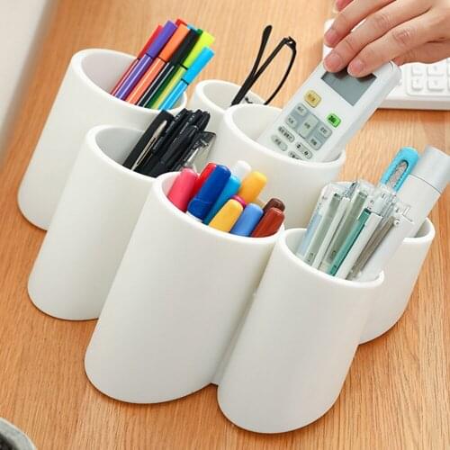 Seven Creative Pen Holder Brush Combination Desktop Storage Box Decoration Multifunctional Student Stationery Accessories