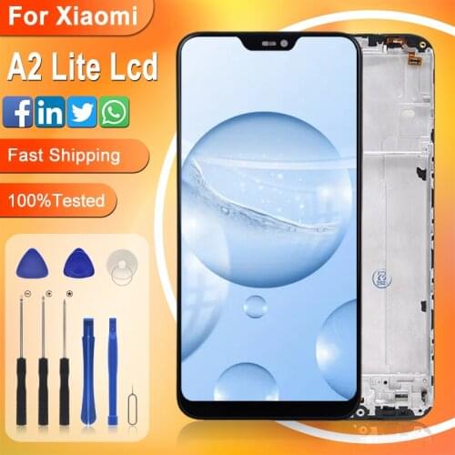 Catteny 1Pcs For Xiaomi A2 Lite Lcd Touch Panel Screen Digitizer Assembly Replacement For Redmi 6 Pro Display With Frame