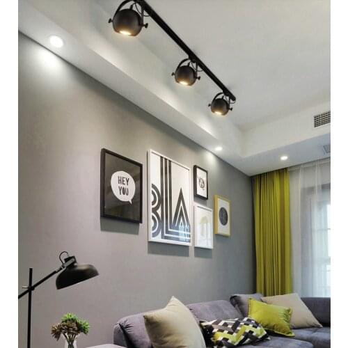 Led Track Light Loft Industry Clothing Store Setting Wall Round With The Long Pole Guide Shoot Light luminaire