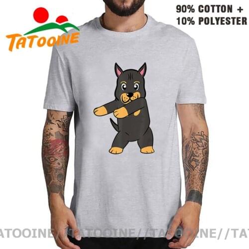 Tatooine Doberman Floss Dance T shirt men Cute Flossing Doberman Dog T-shirt Funny Pet Dog Gift Tee shirt Hip Hop Streetwear Tee