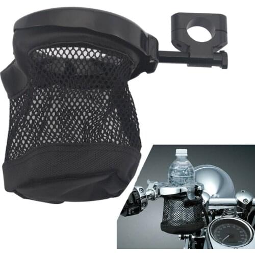 Universal 22mm Motorcycle Cycling Black Handlebar Drink Cup Holder Fits For Harley Yamaha Honda Kawasaki Suzuki