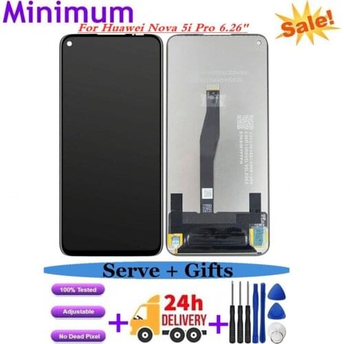 For Huawei Nova 5i Pro SPN-AL00 SPN-TL00 6.26" LCD Display Touch Screen Digitizer Assembly Replacement Parts + Gifts