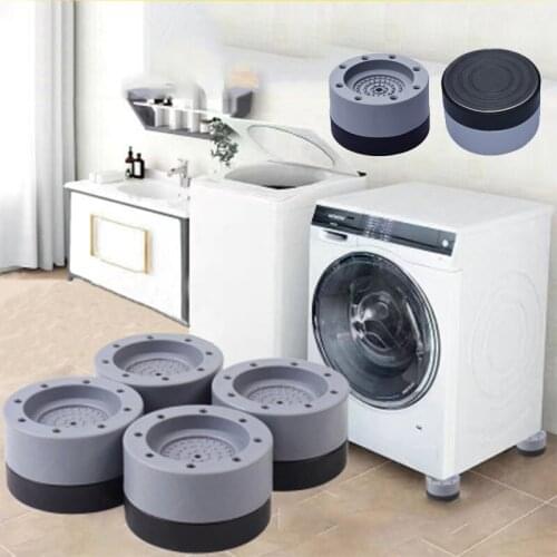 1pc Washing Machine Anti-Skid Roller Pads Universal Rubber Pads Anti Vibration Mats Furniture Lifting Base Protector Pad Kit