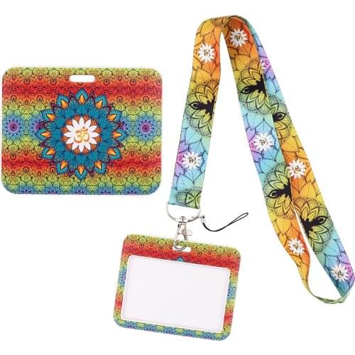 1pcs ZF3039 Fashion Yoga Personality Card Holder ID Holder Bus Card Holder Staff Card Lanyard For Keys Phone DIY Hang Rope