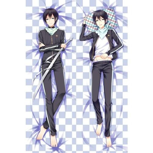 2018-July Anime pillowcase Noragami characters cool boy YATO Yukine Dakimakura throw pillow cover case hugging body pillowcase