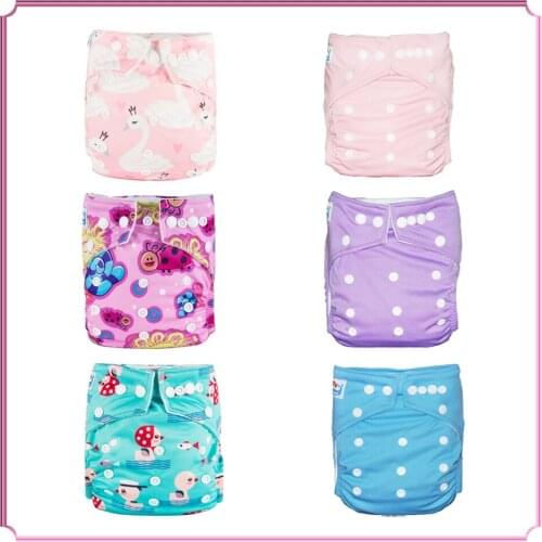 3kg-15kg Baby Diaper Nappy 13pcs Pocket Diaper Day Night Washable Nappy Covers Girl Men Prints Wateproof My Pick Cloth Diapers