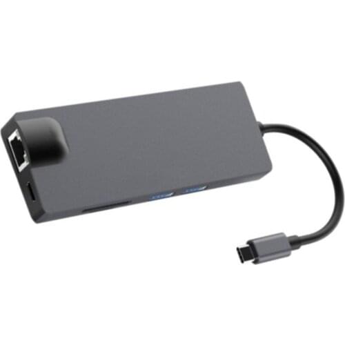 8in1 Multi-functional Type C Adapter TypeC To HDMI Hub USB VGA For Laptop