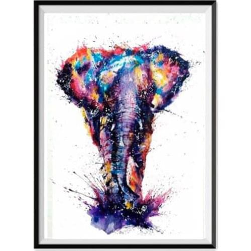Animal color elephants,5D diamond painting round diamond mosaic, DIY home decor, handmade wall decor