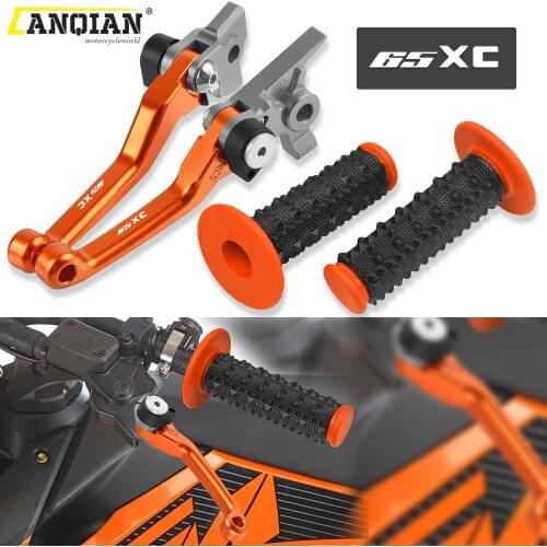 Motorcycle Aluminum DirtBike Brake Clutch Lever 7/8'' Rubber Handle Bar Grip For 65XC 65 XC 2014 2015 2016 2017 2018 Accessories
