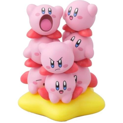 Anime Kirby Figures Model Toys for Children Pink Kirby Model Set Waddle Dee Doo Game Character Figure Girls Birthday Gifts Toys