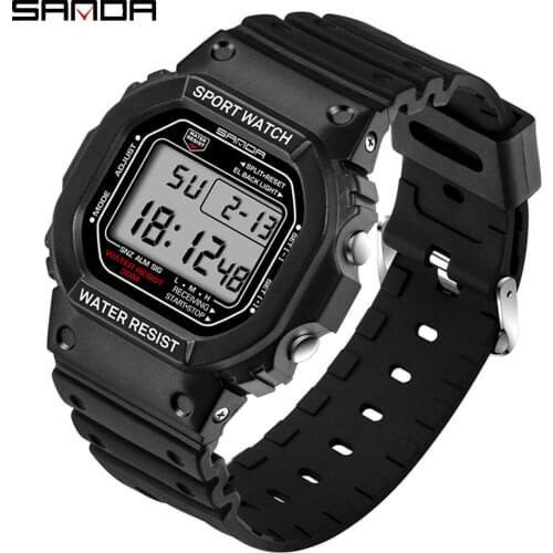 SANDA G Style Sports LED Electronic Digital Watch Waterproof Male Expression Human Watch Boy Girl Couple Watch Relogio Masculino