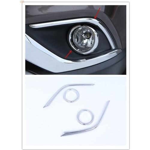 For Mitsubishi Outlander 2016-2019 ABS Chrome Front and rear fog lamp decoration frame Anti-scratch protection car accessories