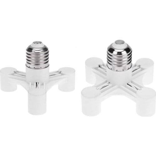 E27 to E14 Bulb Light Socket Adapter Splitter Screw Induction Lamp Holder E5M1
