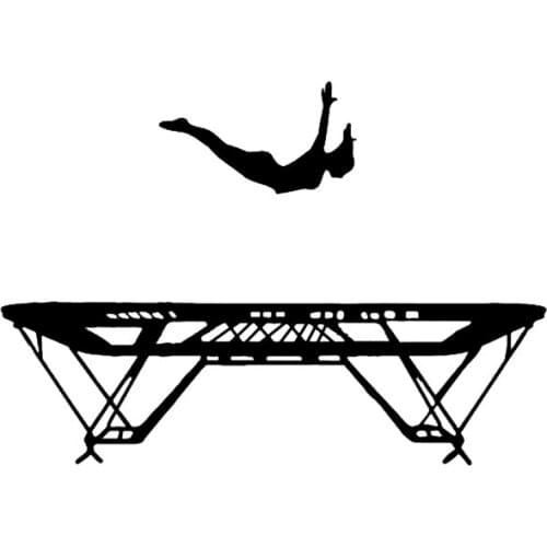 Personality Car Stickers Funny Gymnastic Girl Silhouette Trampoline Car Stickers Are Suitable for Various Models Accessories