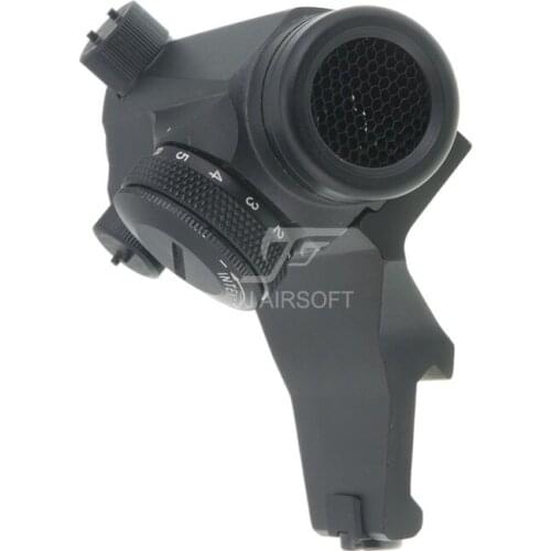 JJ Airsoft 1x24 Red Dot with Killflash / Kill Flash, 45 Degree Offset Mount (Black/Tan)