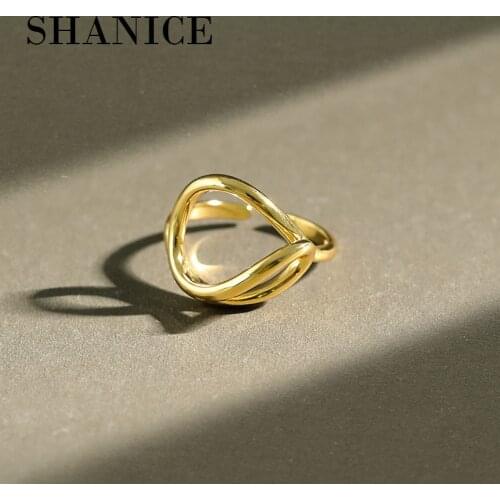 SHANICE 925 Sterling Silver Open Ring Line Cross winding Rings For Women infinity Rings Personalized Gifts Unique Design Anel