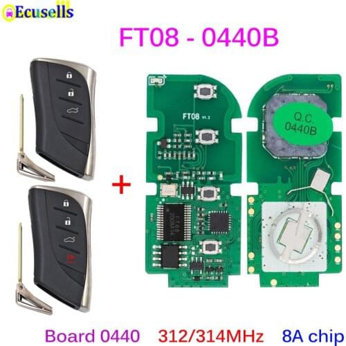 Lonsdor FT08-0440B Keyless Go Smart Remote Key PCB 312MHZ/314MHz with 8A Chip for Lexus ES300h ES350 ES200 LS350 Board 0440