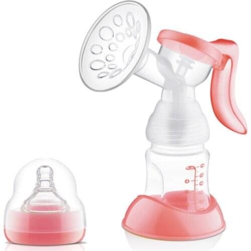 Manual Breast Feeding Pump Original Manual Breast Milk Silicon PP BPA Free + Milk Nipple Strong Attraction Pump Bottles TY0382