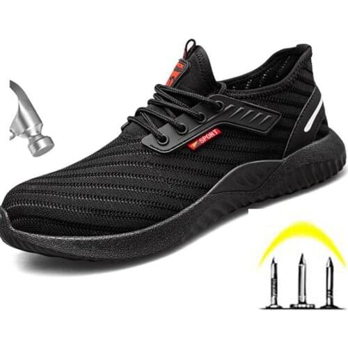 Men Work Safety Shoes Anti-puncture Working Sneakers Indestructible Work Shoes Boots Lightweight Men Shoes Safety Boots M265
